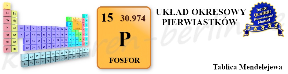 Układ okresowy pierwiastków Fosfor P 